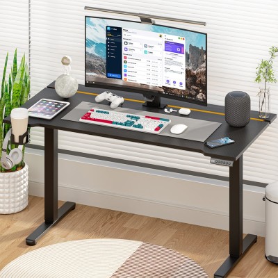 Bureau Assis-Debout Électrique ACGAM JSD5-A1-02 140 cm – Bureau Réglable en Hauteur avec LED et Mémoire
