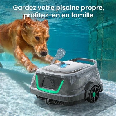 WYBOT A1 Robot aspirateur de piscine sans fil  double filtre  autonomie de 120 minutes  charge rapide en 2,5 heures  pour piscin