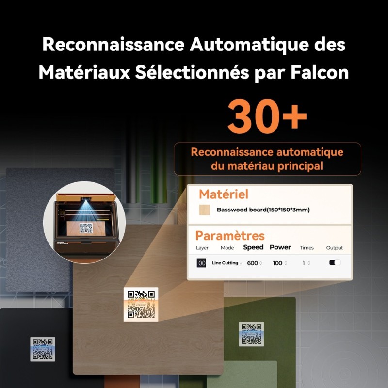 Creality Falcon A1 10W Graveur Découpeur Laser, Caméra, 600mm/s, Protection, 305x381mm