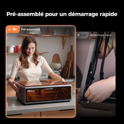 Creality Falcon A1 10W Graveur Découpeur Laser, Caméra, 600mm/s, Protection, 305x381mm