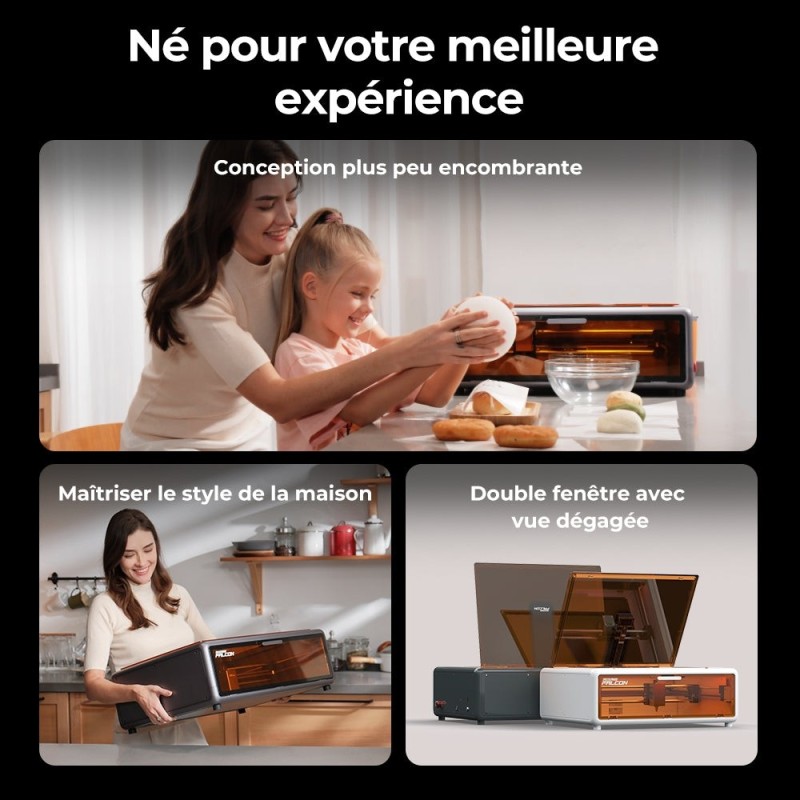 Creality Falcon A1 10W Graveur Découpeur Laser, Caméra, 600mm/s, Protection, 305x381mm