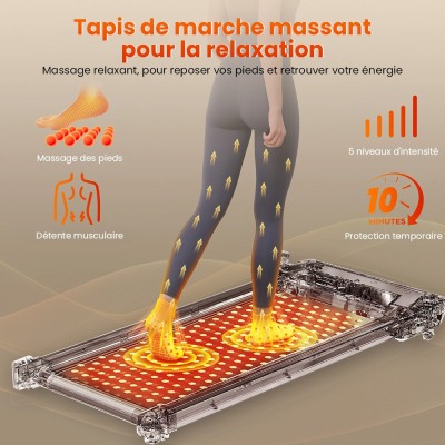 Akluer 520A-A Tapis de Marche Sous Bureau | Tapis Roulant Pliable Silencieux 150 kg