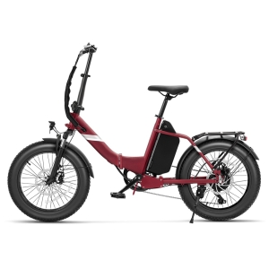 Touroll S3 Pro Vélo Électrique Pliant Pneus 20"x3.0" Moteur 750W Vitesse Max 25km/h Autonomie 195km - Rouge