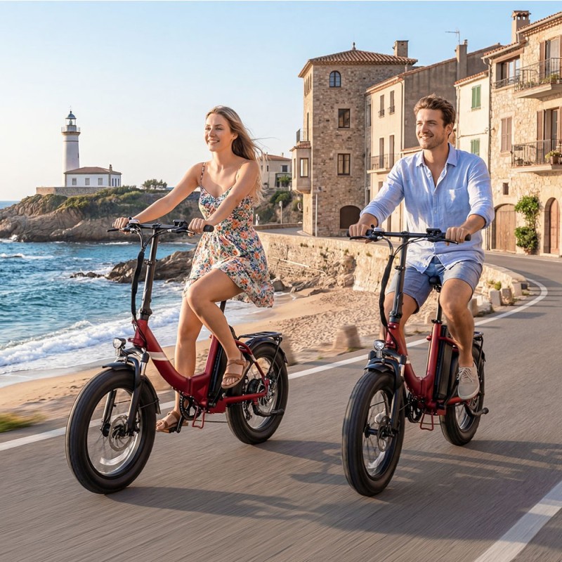 Touroll S3 Pro Vélo Électrique Pliant Fat Bike | 195km Autonomie, 750W