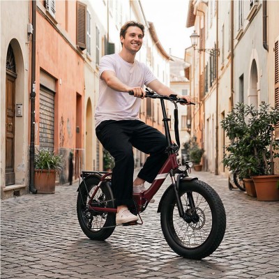 Touroll S3 Pro Vélo Électrique Pliant Fat Bike | 195km Autonomie, 750W