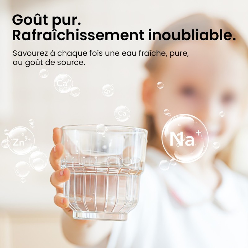 JIMMY R9 PRO – Purificateur d’eau de comptoir par osmose inverse (RO) 7 étapes, UV, eau chaude et froide