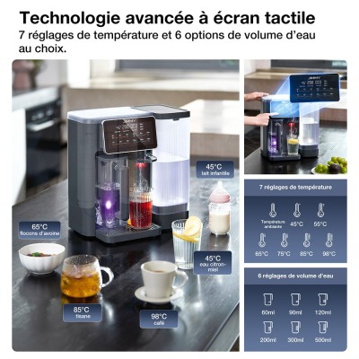 JIMMY R9 Purificateur d'eau par osmose inverse de comptoir purification en 7 étapes avec reminéralisation et stérilisation UV