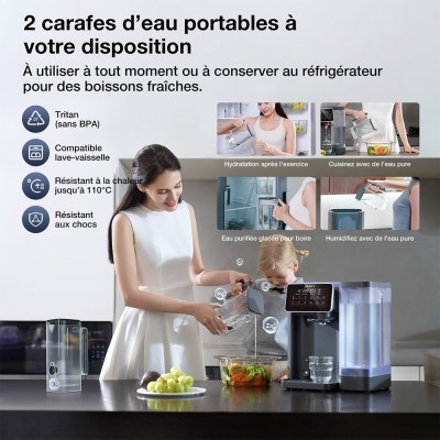 JIMMY R9 Purificateur d'eau par osmose inverse de comptoir purification en 7 étapes avec reminéralisation et stérilisation UV