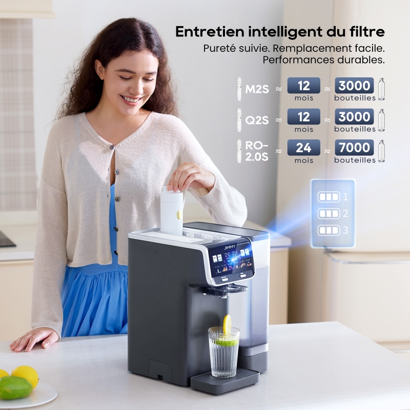 JIMMY Matrix M9 Pro Purificateur d'eau par osmose inverse de comptoir
