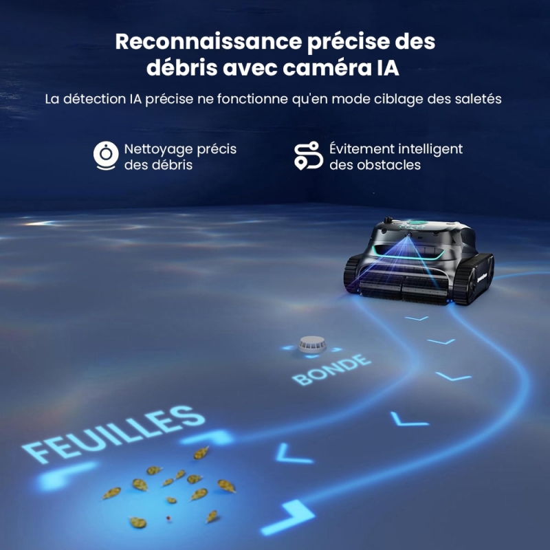 WYBOT S2 Vision Robot Nettoyeur de Piscine IA | Jusqu'à 300 m²