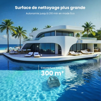 WYBOT S2 Vision Robot Nettoyeur de Piscine IA | Jusqu'à 300 m²