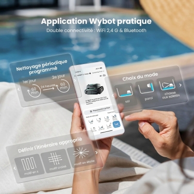 WYBOT S2 Vision Robot Nettoyeur de Piscine IA | Jusqu'à 300 m²