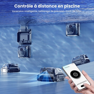 WYBOT S3 Robot de Piscine Sans Fil avec Vision IA & Vidage Auto