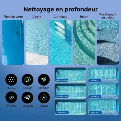 WYBOT S3 Robot de Piscine Sans Fil avec Vision IA & Vidage Auto