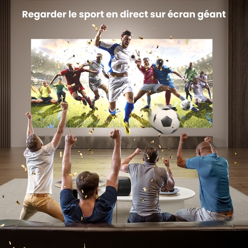 ETOE E3 Pro Vidéoprojecteur 1080P avec Google TV, 600 ANSI Lumens, Auto Focus, Projecteur Home Cinéma Portable