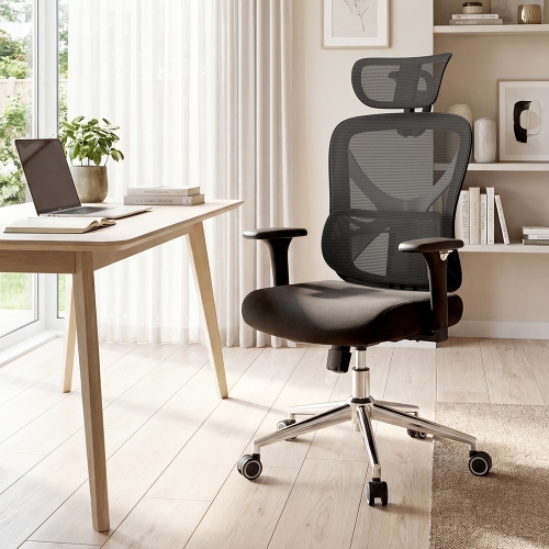 Chaise de Bureau Ergonomique ACGAM CG-5345M | Maille Respirante + Repose-pieds