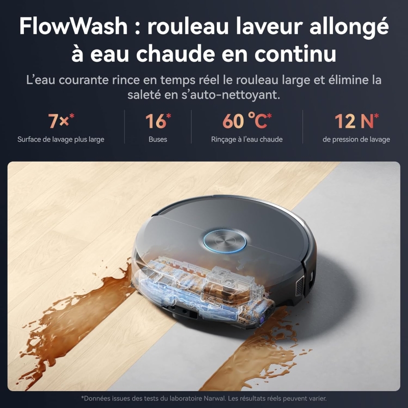NARWAL Flow 2 : Robot Aspirateur Laveur Tout-en-un 31000 Pa