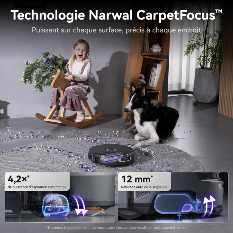 NARWAL Flow 2 : Robot Aspirateur Laveur Tout-en-un 31000 Pa