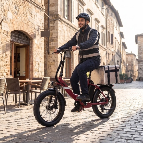 Touroll S3 : Vélo Électrique Tout-Terrain Pliable 20", Fat Bike 450W, 65km