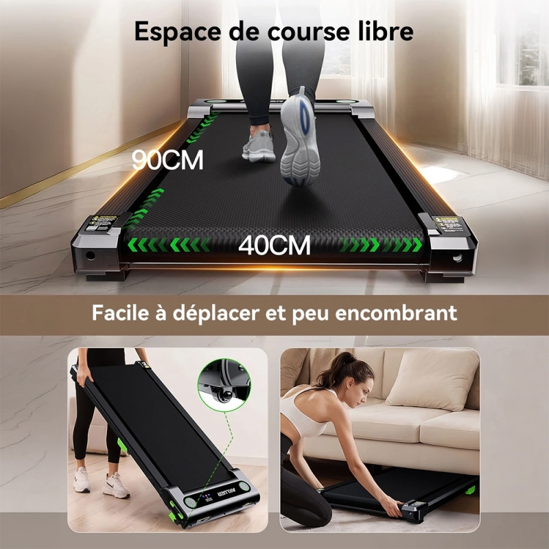 Akluer 480L-A Tapis de marche de bureau ajustable–Performance & confort