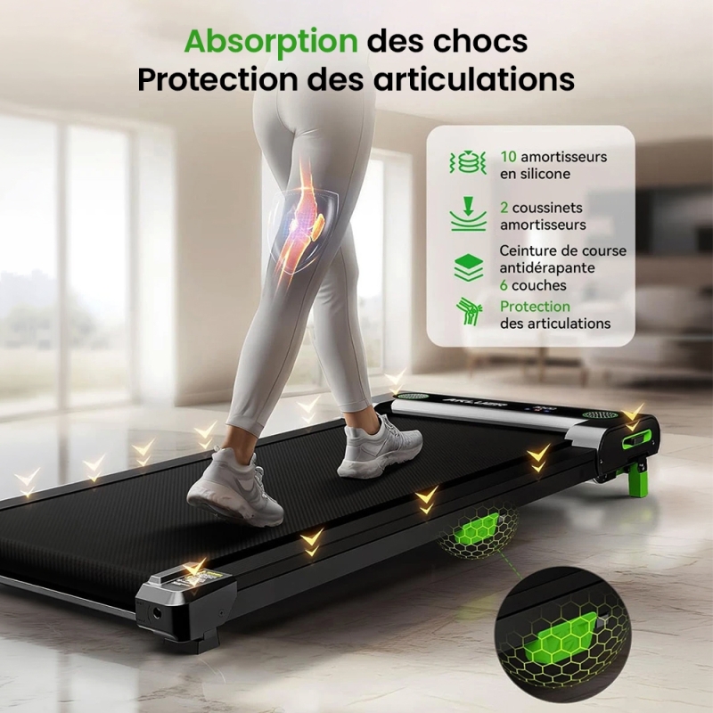Akluer 480L-A Tapis de marche de bureau ajustable–Performance & confort