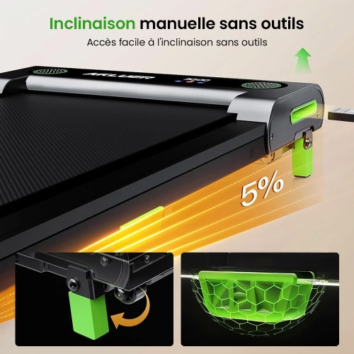 Akluer 480L-A Tapis de marche de bureau ajustable–Performance & confort