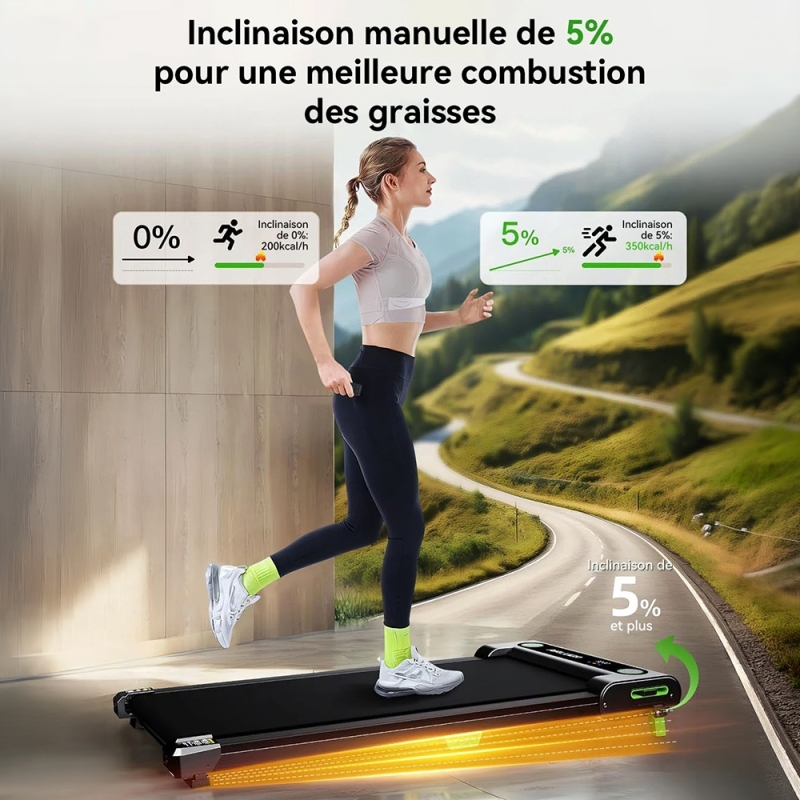 Akluer 480L-A Tapis de marche de bureau ajustable–Performance & confort