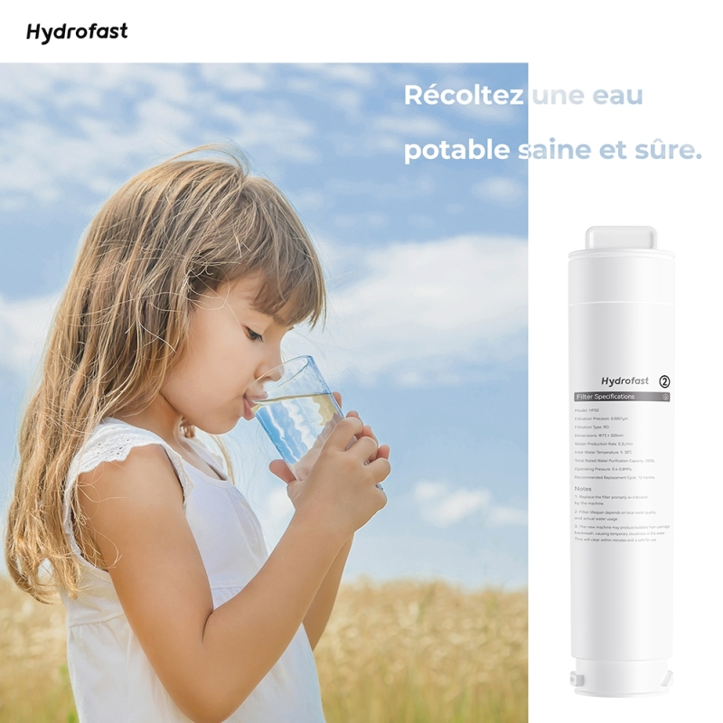 Hydrofast HF02 Filtre RO 0,0001 μm | Pour Purificateur W100