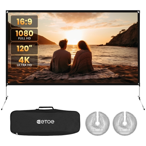 ETOE Écran de Projection Extérieur 120" | Portable & 4K 2