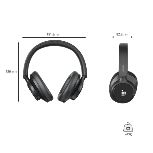 Tronsmart SOUNFII Q20S Casque ANC Hybride Noir | Audio Hi-Res, 60h