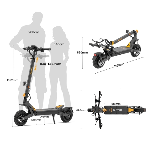 Ausom L1 ABE Trottinette Électrique | 500 W, 70 km, Homologuée