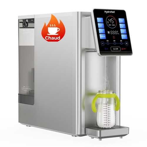 Hydrofast W100 Purificateur d'eau pour comptoir – 8 températures, filtration 6 étapes RO + UV, réservoir 4 L 2