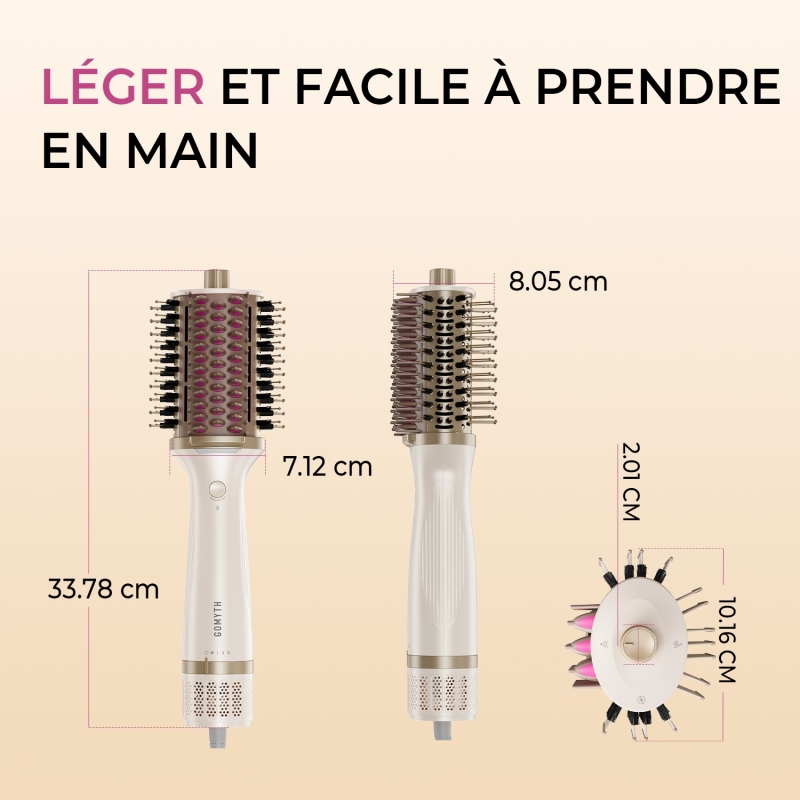 GOMYTH V1 Brosse Soufflante 5 en 1 | Ionique & Volume 1200W