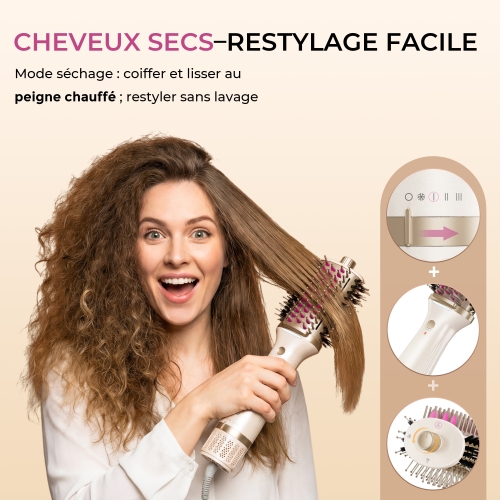 GOMYTH V1 Brosse Soufflante 5 en 1 | Ionique & Volume 1200W