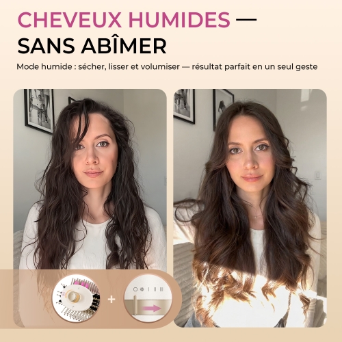GOMYTH V1 Brosse Soufflante 5 en 1 | Ionique & Volume 1200W