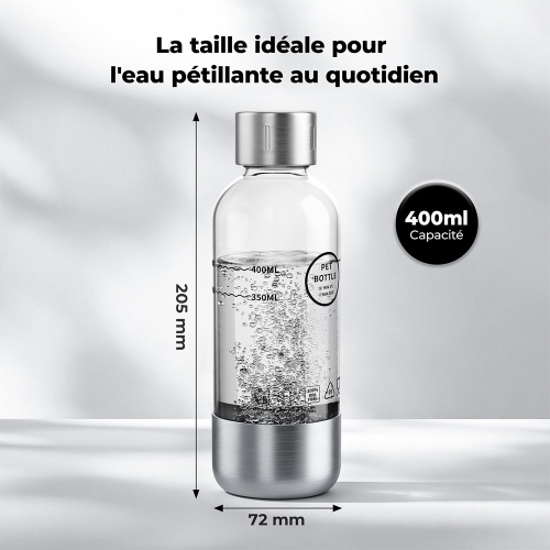 Hydrofast BUB01 Bouteille de Gazéification 400 ml | Sans BPA