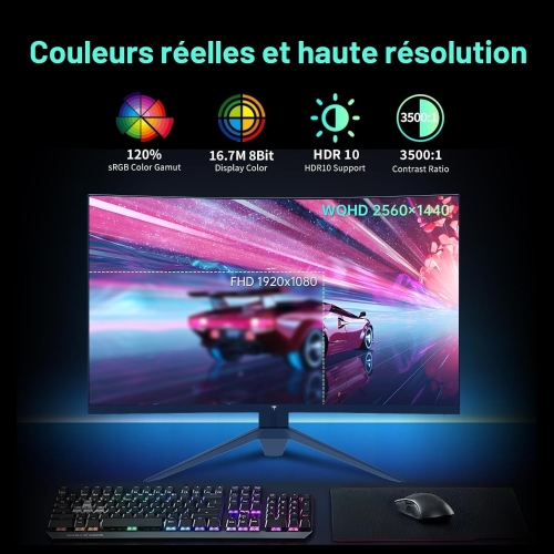 KTC H32S17 | Écran PC Gamer Incurvé 32" 2K 180Hz 1ms