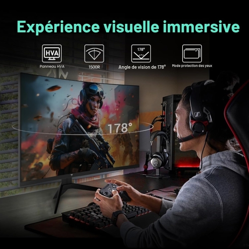 KTC H32S17 | Écran PC Gamer Incurvé 32" 2K 180Hz 1ms