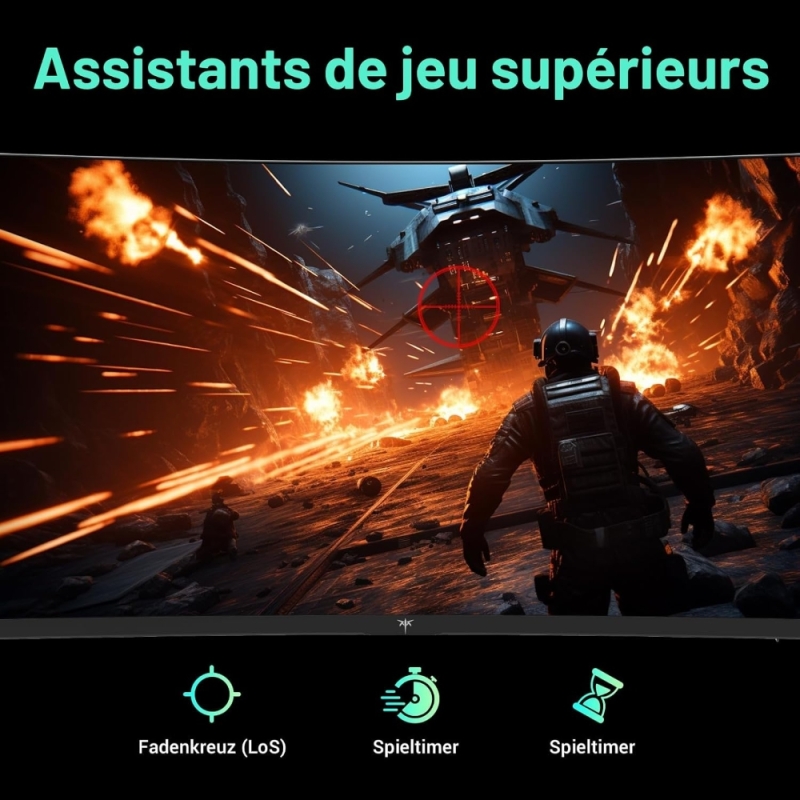 KTC H32S17 | Écran PC Gamer Incurvé 32" 2K 180Hz 1ms