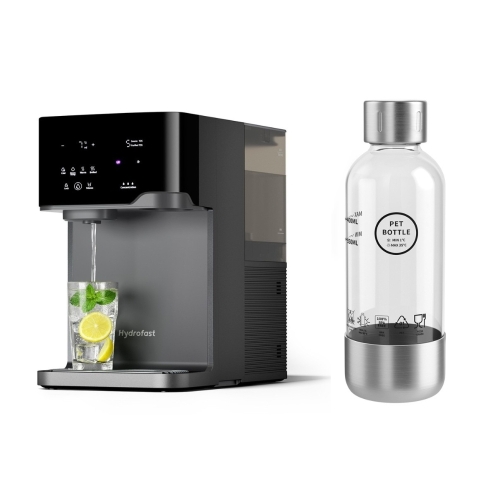 Hydrofast C300 RO Purificateur d'eau de comptoir, distributeur d'eau glacée et pétillante, filtration en 6 étapes