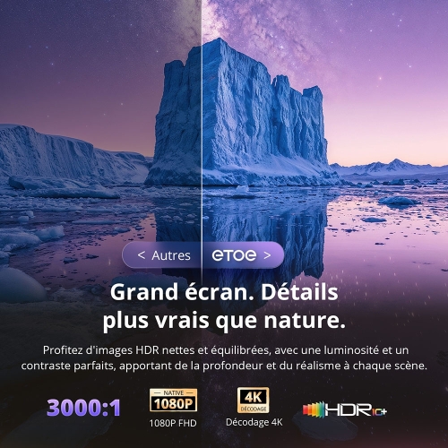 ETOE Starfish 2 | Vidéoprojecteur Full HD avec Google TV