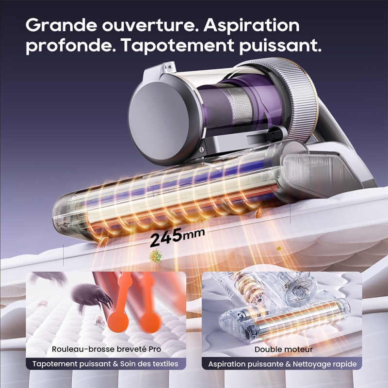 JIMMY BX8 Pro – Aspirateur anti-acariens UV 17 kPa