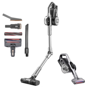 JIMMY H10 Flex Aspirateur Balai sans Fil 245AW, Moteur Brushless 600W, Tube Flexible 90°, Autonomie 80 min, Écran LED