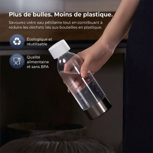 Bouteille JIMMY S9 500 ml – Eau pétillante, PET sans BPA, base inox