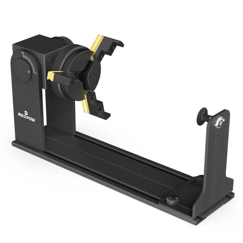 Mecpow G5 Rouleau de rotation laser, inclinable à 90° avec mandrin 360° pour gravure laser