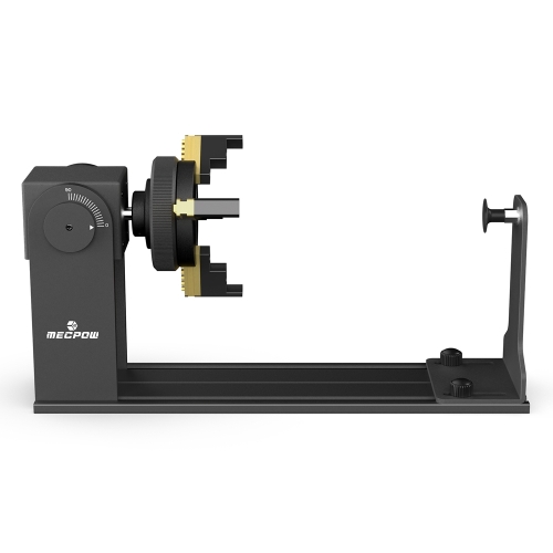 Mecpow G5 Rouleau de rotation laser, inclinable à 90° avec mandrin 360° pour gravure laser