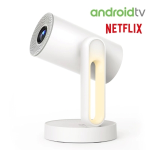 ETOE Starfish Vidéoprojecteur Android TV 11, décodage 4K, rotation 140°, Wi-Fi 5 GHz et Bluetooth 5.0