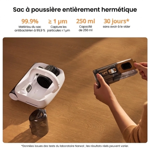 Narwal U50 Pro – Aspirateur anti-acariens sans fil 16 kPa