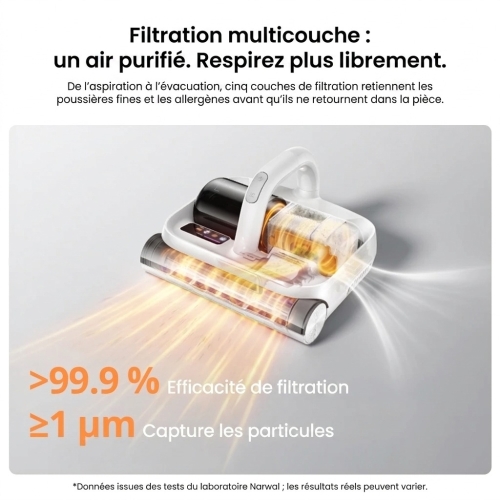 Narwal U50 Pro – Aspirateur anti-acariens sans fil 16 kPa
