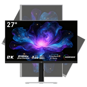 KTC H27T6 Moniteur gaming QHD Fast IPS, taux de rafraîchissement 210 Hz, réponse 1 ms GTG, HDR400, blanc